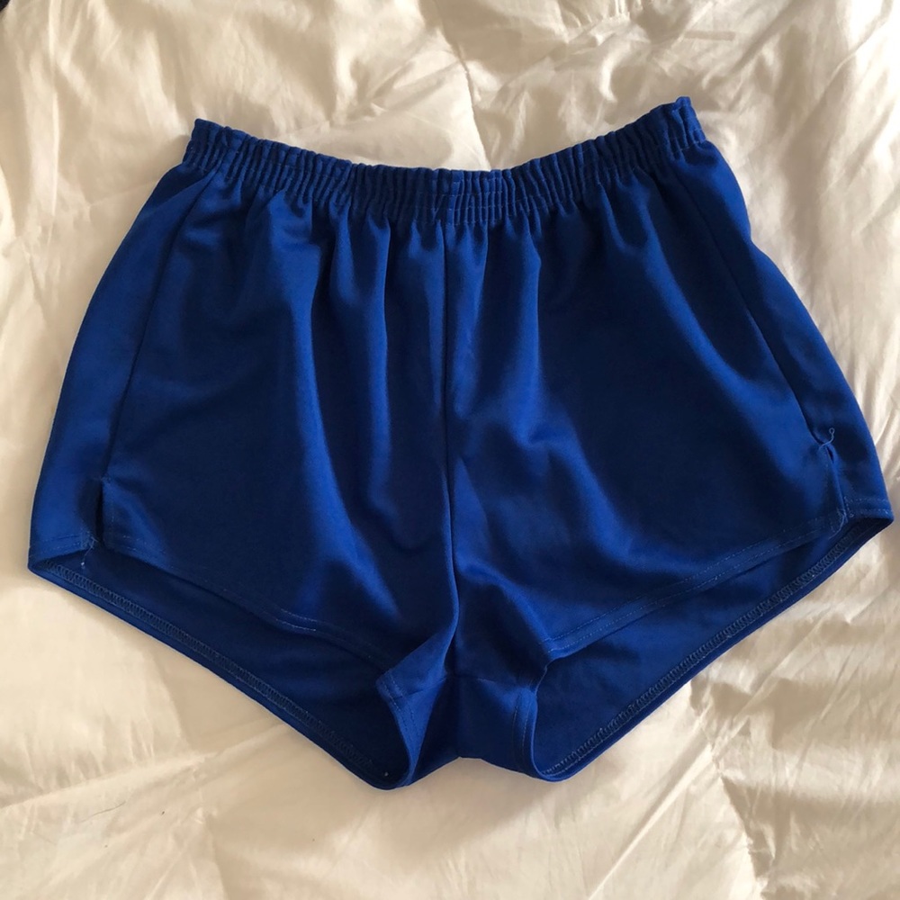 Vintage High Waist Blue Athletic Shorts